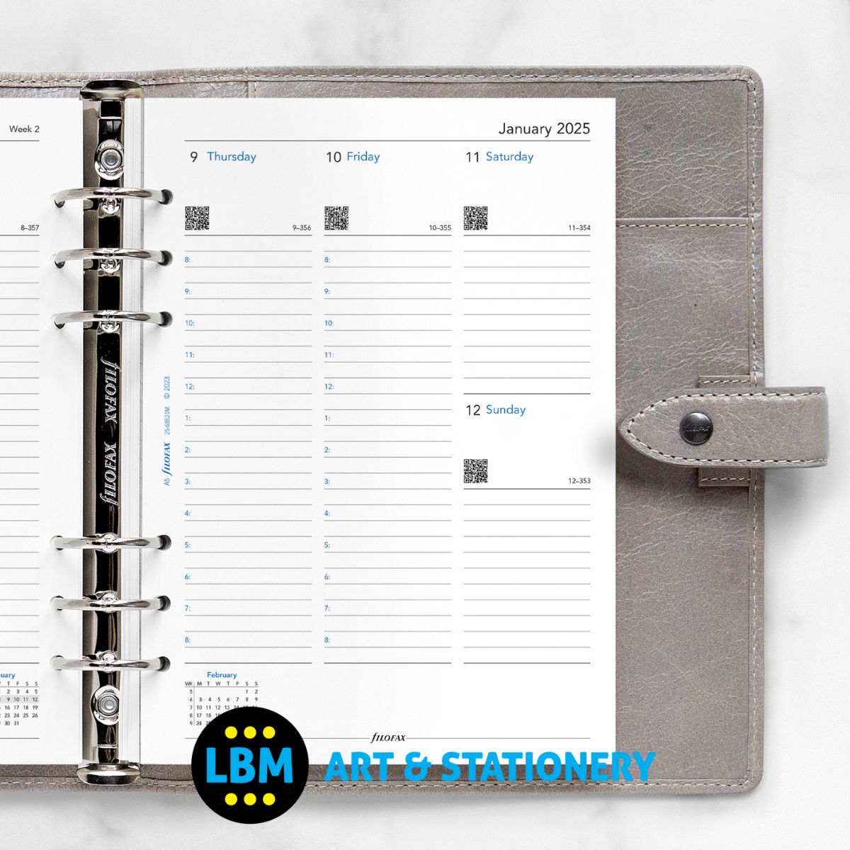 Filofax - 2025 A5 Diary Refill Week On Two Pages Appointment 25-68521 - LBM Art & Stationery Store