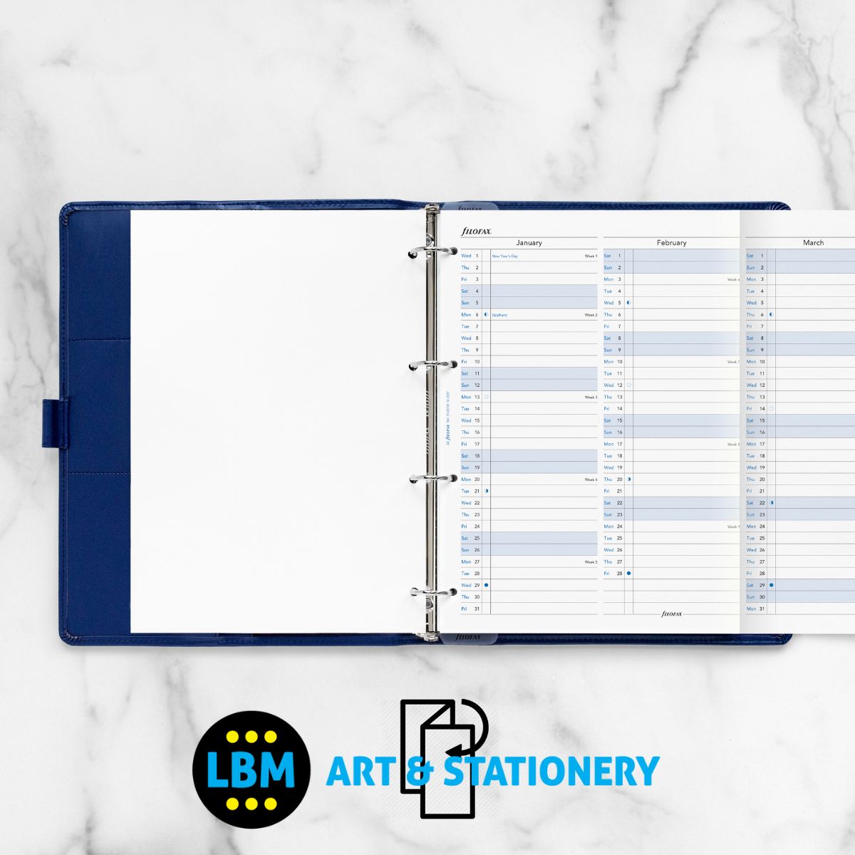Filofax - 2025 A4 size Year Planner Vertical layout Diary Refill 25-68702 - LBM Art & Stationery Store