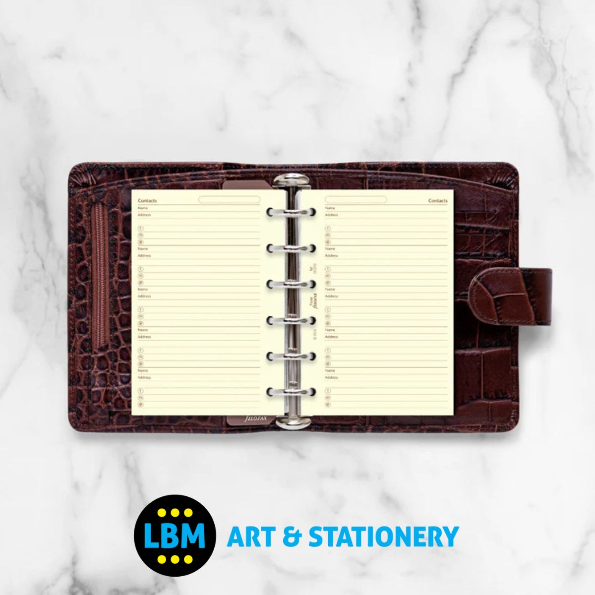 Filofax - Cotton Cream Contacts Name Address Telephone Refill - Pocket Organiser - 210253