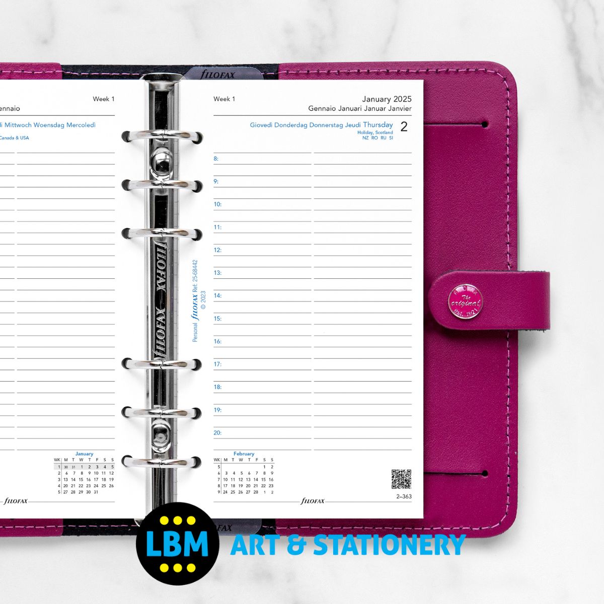 2025 Personal Diary Refill One Day On A Page Multi Language 25-68442