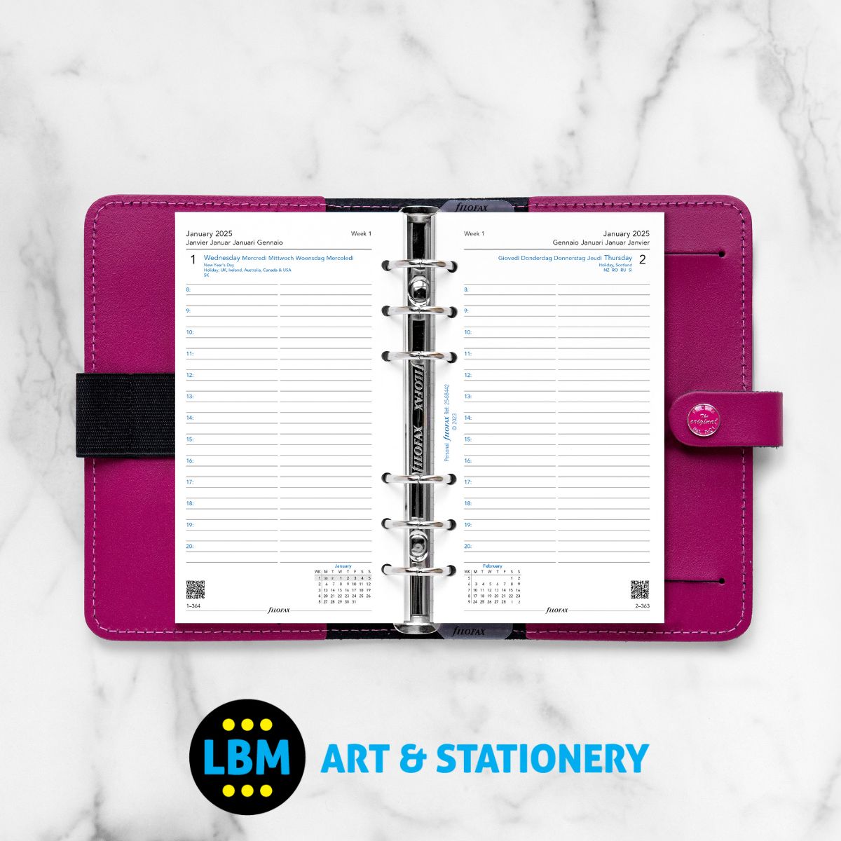 2025 Personal Diary Refill One Day On A Page Multi Language 25-68442