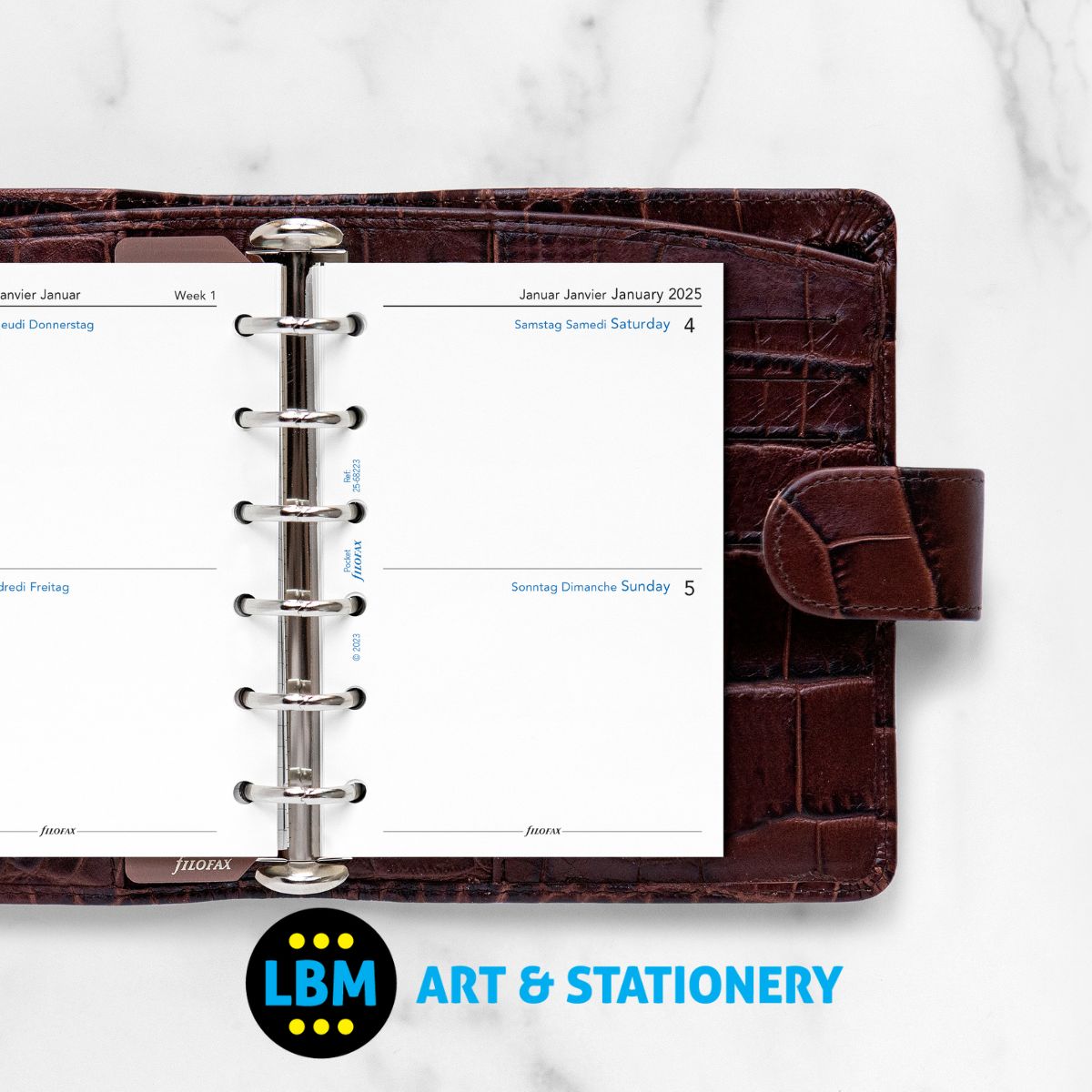 2025 Pocket Diary Refill Two Days On One Page Organiser Insert 25-68223