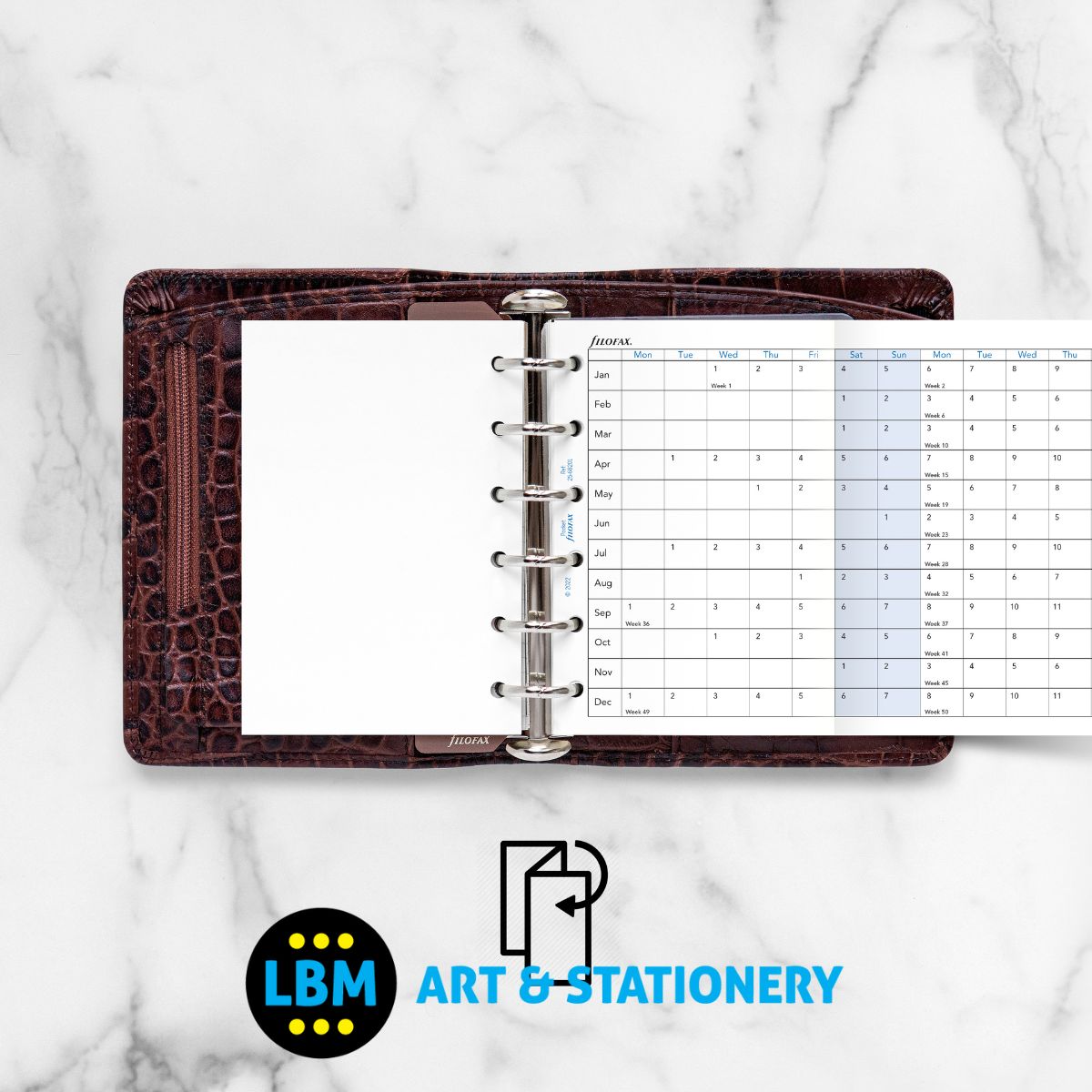 2025 Pocket size Year Planner Horizontal layout Diary Refill 25-68201