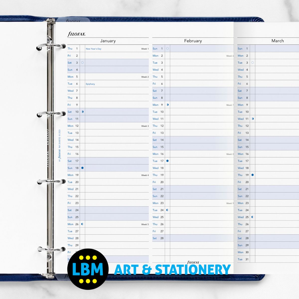 Filofax - 2026 Year Planner Vertical Layout Diary Refill - A4 Organiser - 26-68702