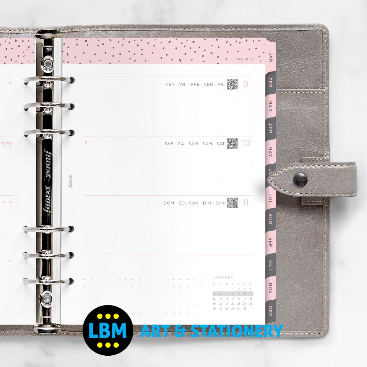 Filofax - 2026 Week On Two Pages Confetti Diary Refill - A5 Organiser - 26-68591