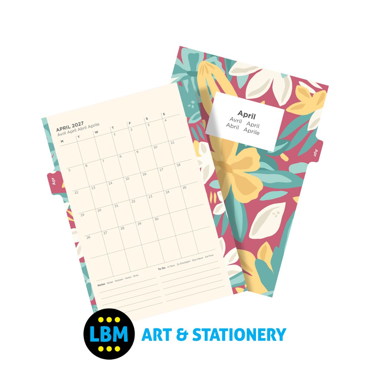 Filofax - 2027 Week On Two Pages Illustrated Floral Diary Refill - A5 Organiser - 27-6351