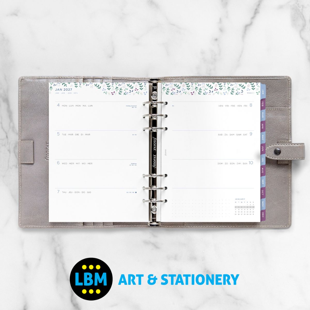 Filofax - 2027 Week On Two Pages Garden Diary Refill - A5 Organiser - 27-68592