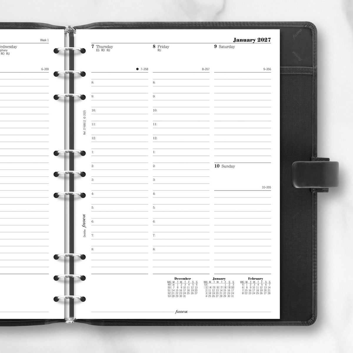 - Filofax - 2027 Week On Two Pages Diary Refill - Deskfax Organiser - 27-68612 - LBM Art & Stationery Store