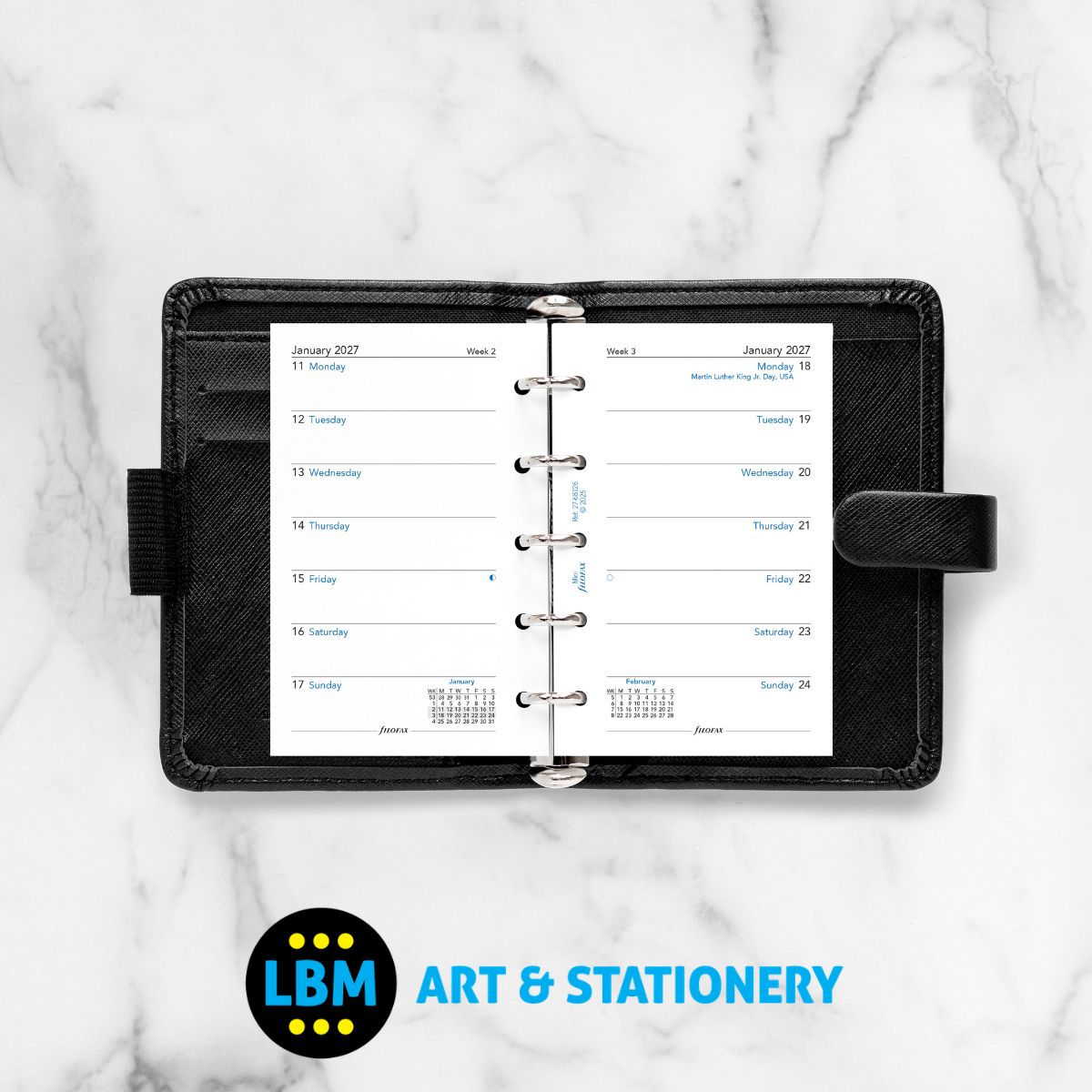 - Filofax - 2027 Week On One Page Mini Diary Refill - Mini Organiser - 27-68126 - LBM Art & Stationery Store