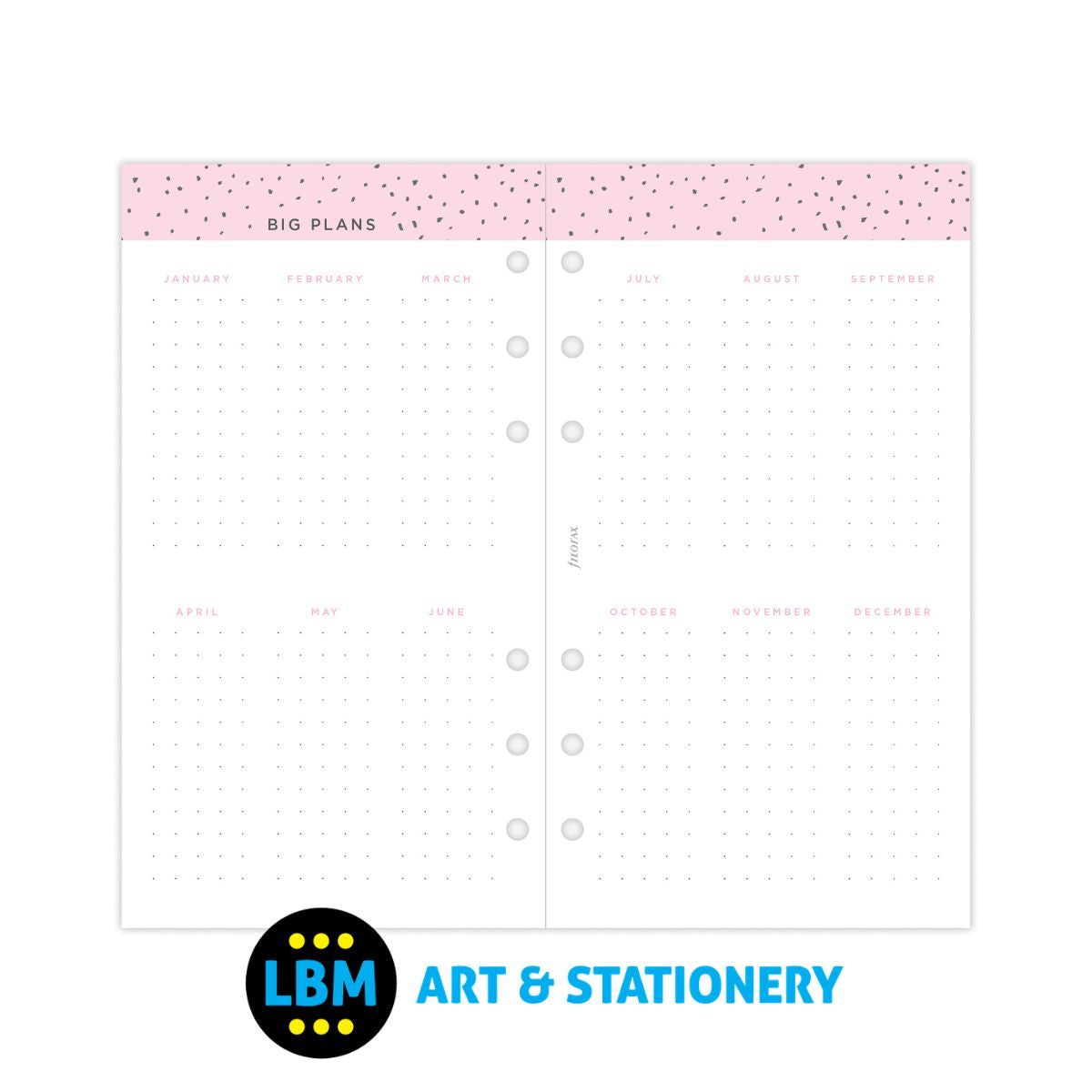 Filofax - 2027 Week On Two Pages Confetti Design Diary Refill - Personal Organiser - 27-68491