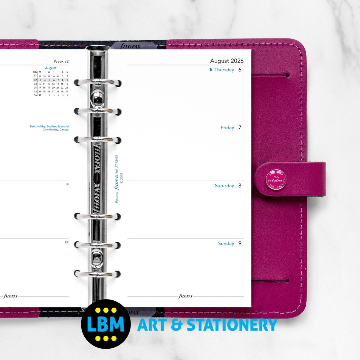 Filofax - 2026-2027 Mid Year Academic Week On Two Pages Diary Refill - Personal - 27-68452