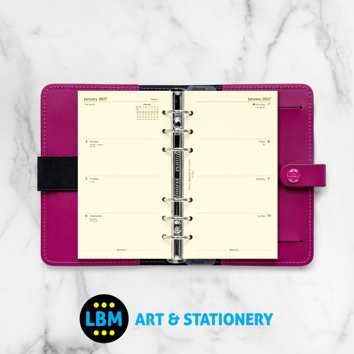 - Filofax - 2027 Week On Two Pages Cotton Cream Diary Refill - Personal Organiser - 27-68424 - LBM Art & Stationery Store
