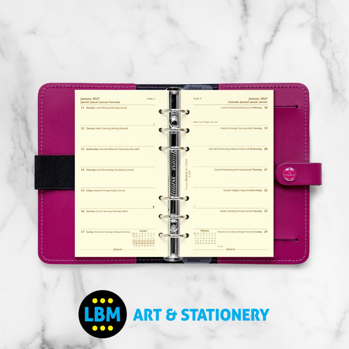 - Filofax - 2027 Week On One Page Cotton Cream Diary Refill - Personal Organiser - 27-68439 - LBM Art & Stationery Store