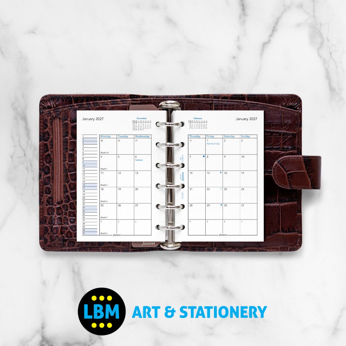 - Filofax - 2027 Month On Two Pages Diary Refill - Pocket Organiser - 27-68210 - LBM Art & Stationery Store