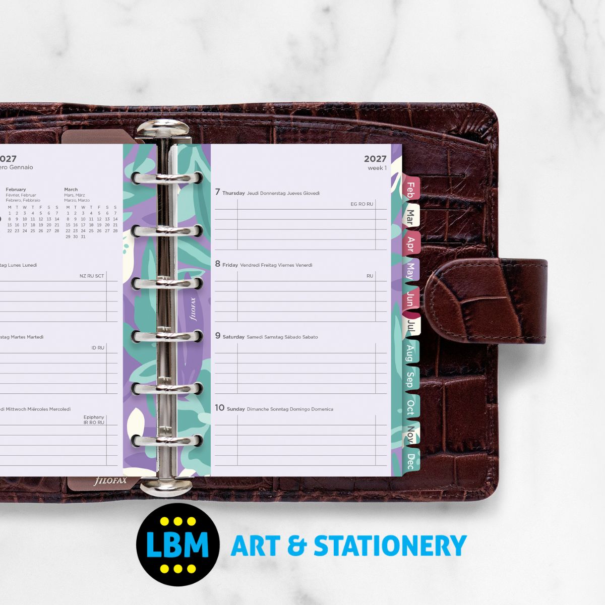 - Filofax - 2027 Week On Two Pages Floral Diary Pack - Pocket Organiser - 27-6321 - LBM Art & Stationery Store