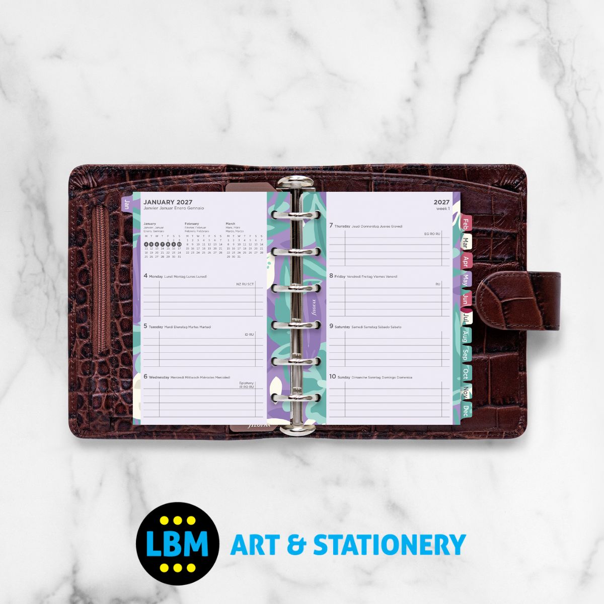 - Filofax - 2027 Week On Two Pages Floral Diary Pack - Pocket Organiser - 27-6321 - LBM Art & Stationery Store