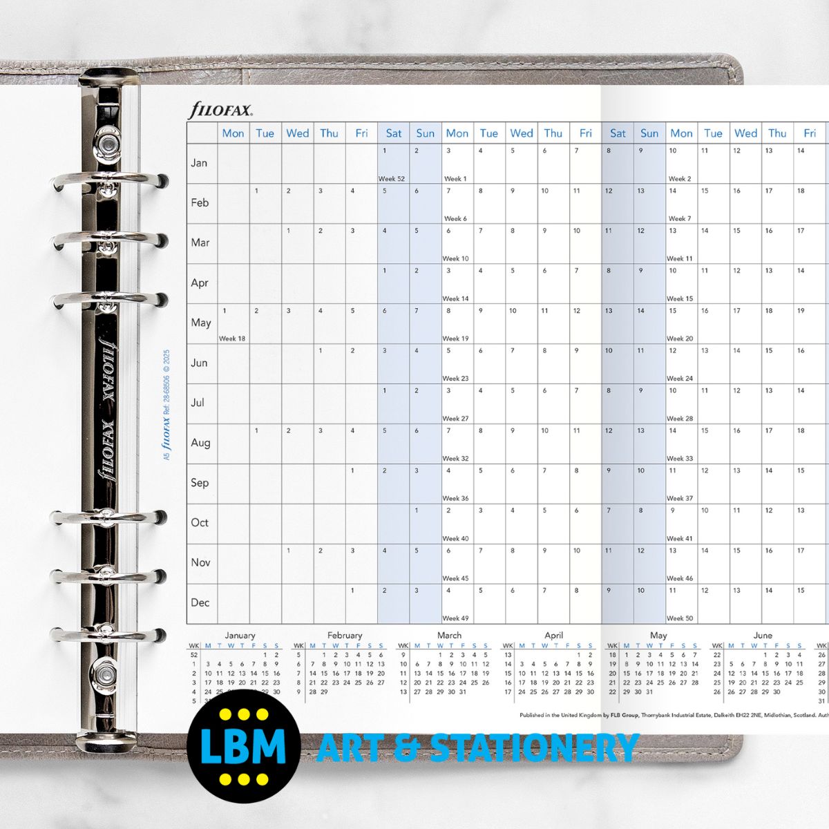 - Filofax - 2028 Year Planner Horizontal Layout Diary Refill - A5 Organiser - 28-68506 - LBM Art & Stationery Store