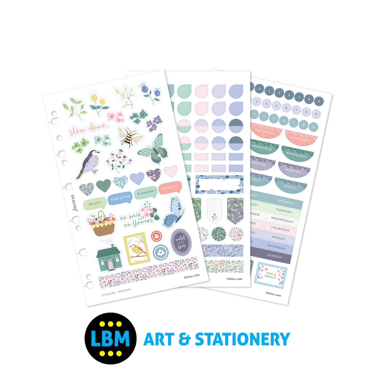 Filofax - Meadow Stickers - Multifit Refill - 132969