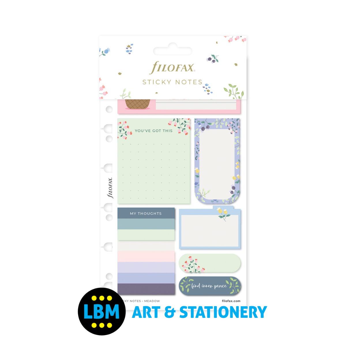Filofax - Meadow Sticky Notes - Multi-fit Refill - 132970