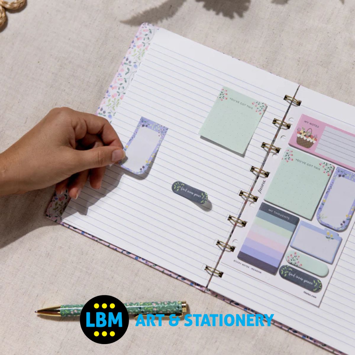 Filofax - Meadow Sticky Notes - Multi-fit Refill - 132970