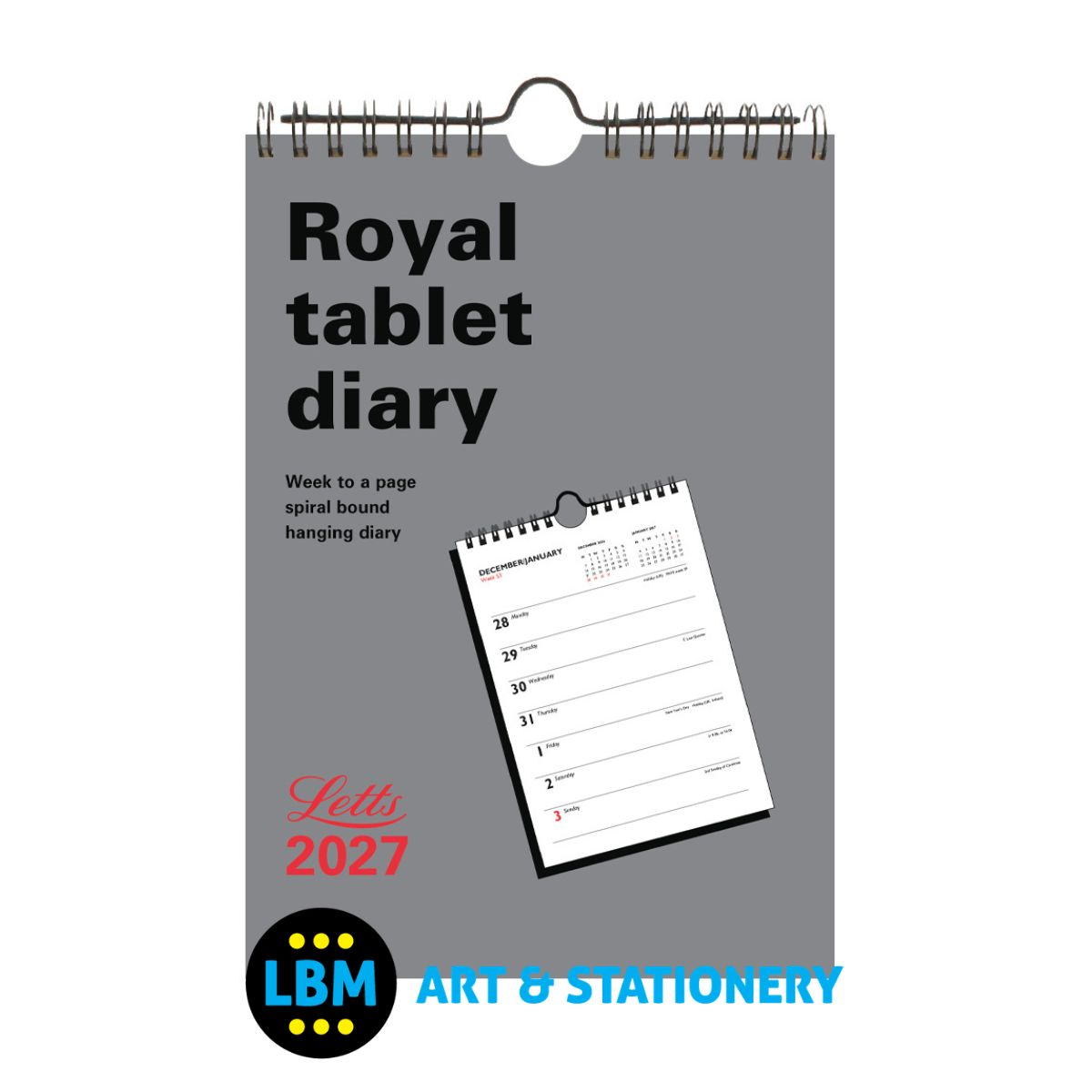 Letts - Business Weekly Tablet Wall Calendar 2027