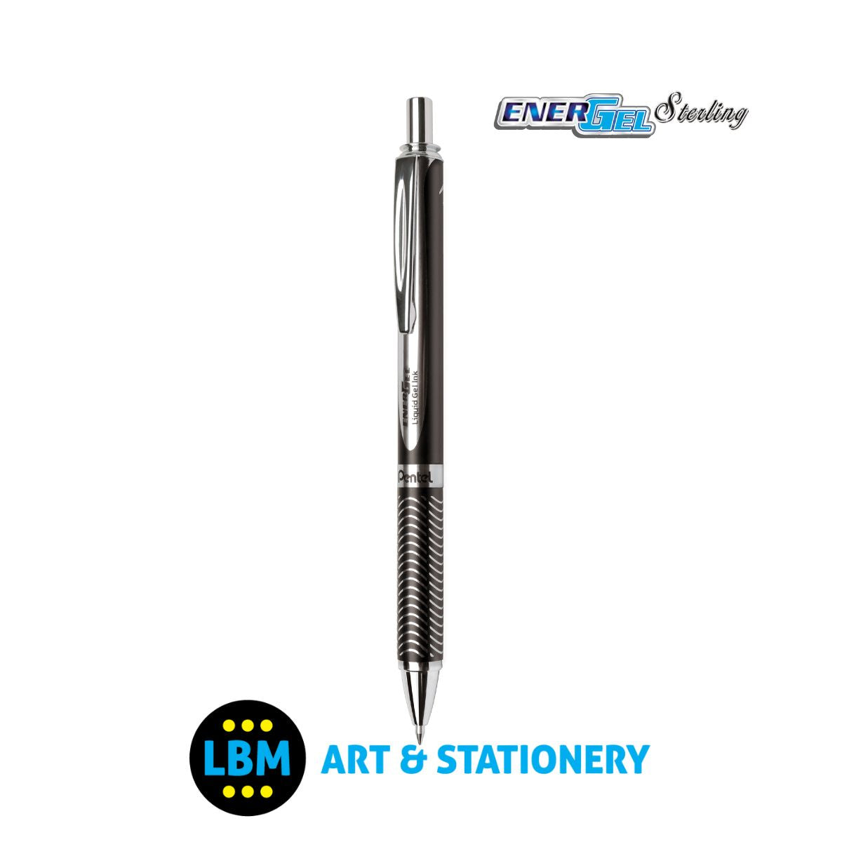 EnerGel Sterling Retractable Gel Roller 0.7mm BL407 - Black Ink - Choose Colour