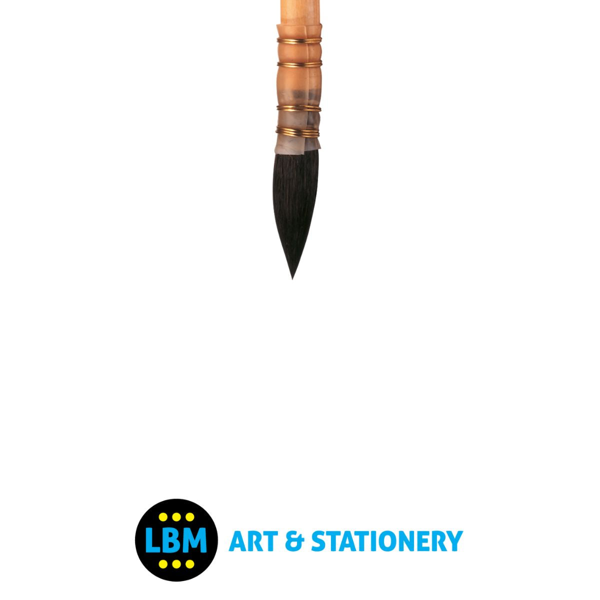 Winsor & Newton - Pure Squirrel Watercolour Brush Round Pointed Size No.0 - LBM Art & Stationery Store