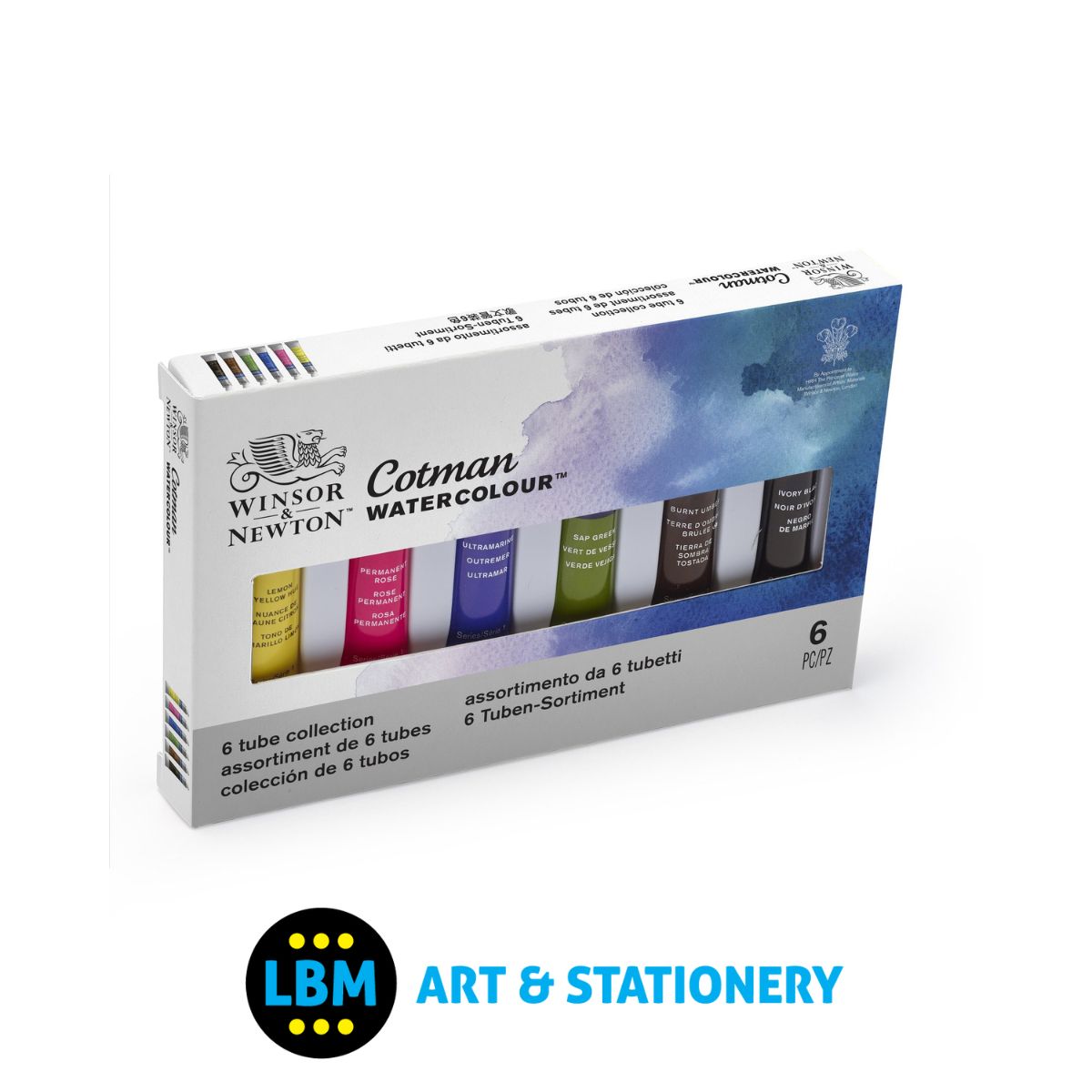 Cotman Watercolour 6 x 8ml Tube Set