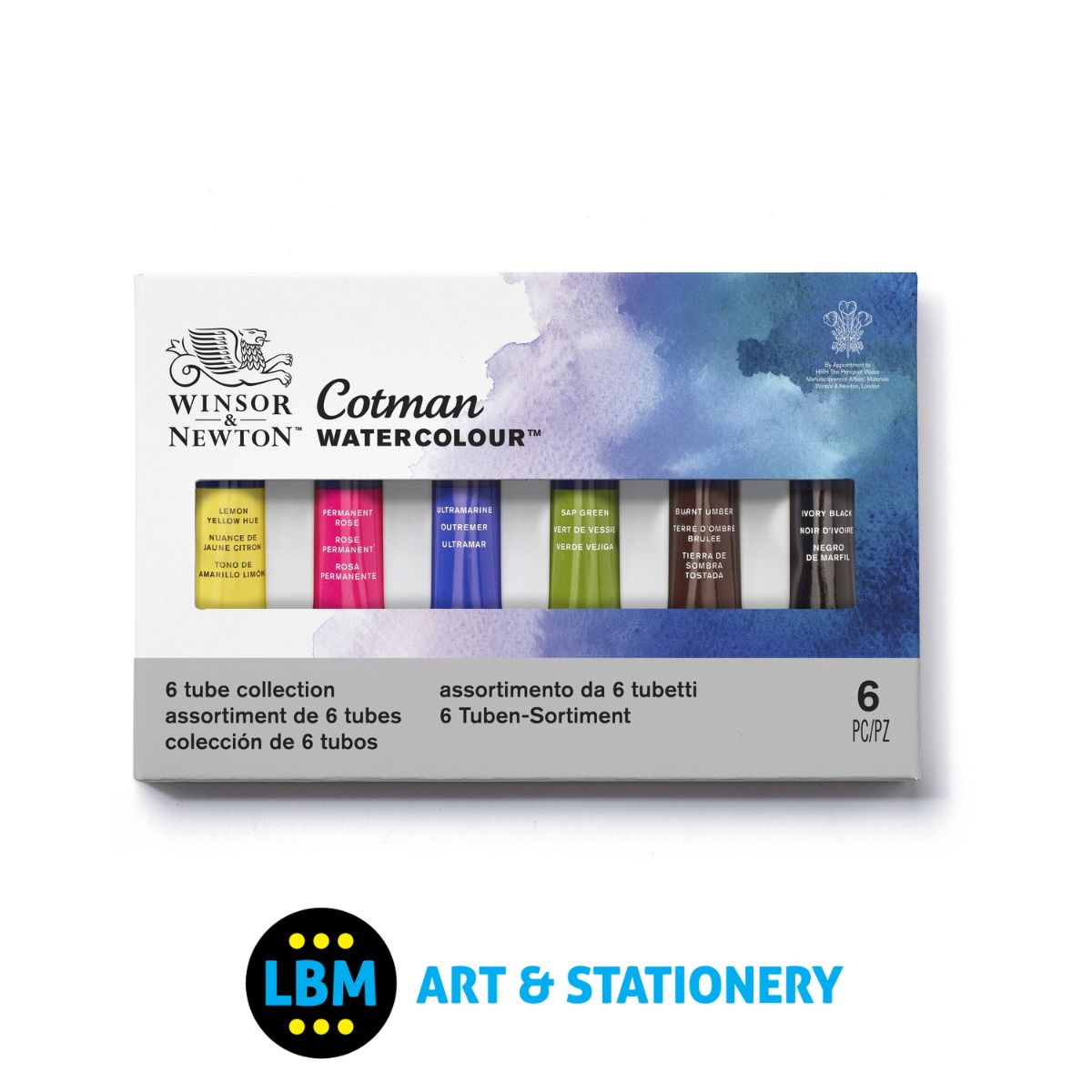 Cotman Watercolour 6 x 8ml Tube Set