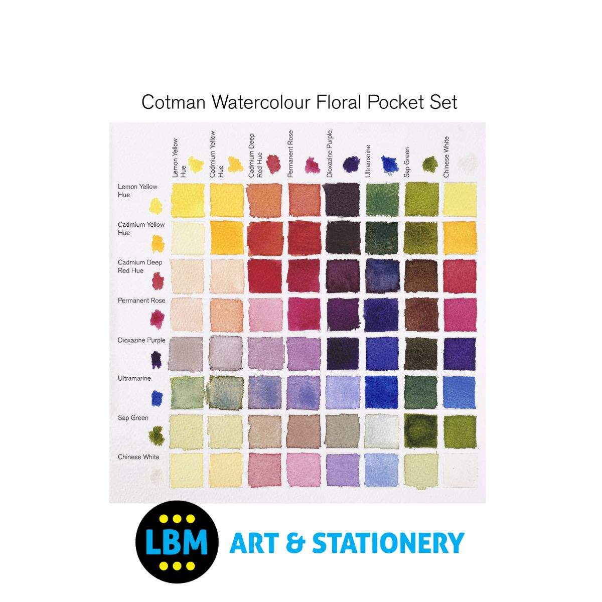 Cotman Watercolour 8 Half-Pan Floral Pocket Set