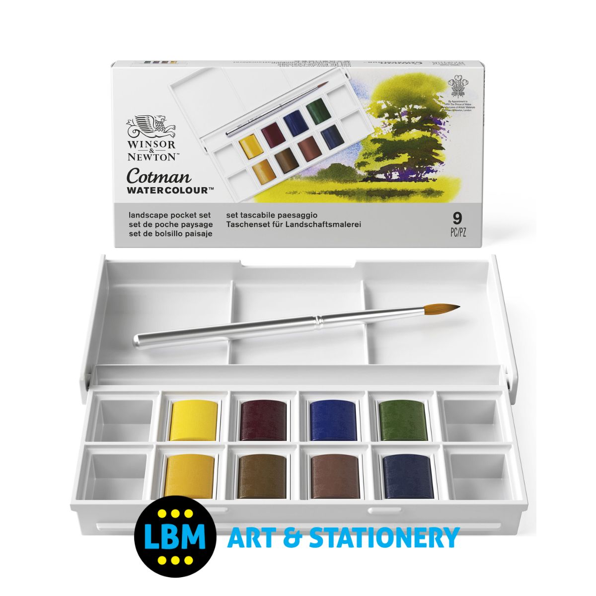 Cotman Watercolour 8 Half-Pan Landscape Pocket Set