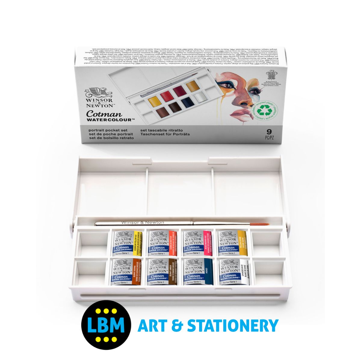 Cotman Watercolour 8 Half-Pan Portrait Pocket Set