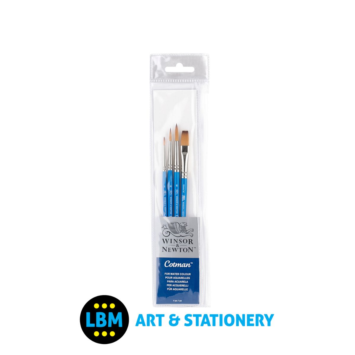 Cotman Brush Short Handle 4 Pack - Set 1