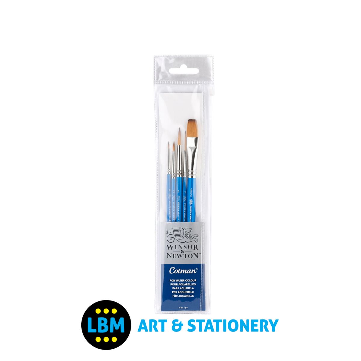 Cotman Brush Short Handle Pack Of 5