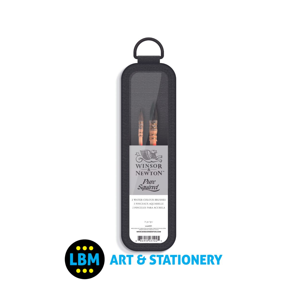 Winsor & Newton - Squirrel Brush Short Handle 2-Pack - LBM Art & Stationery Store