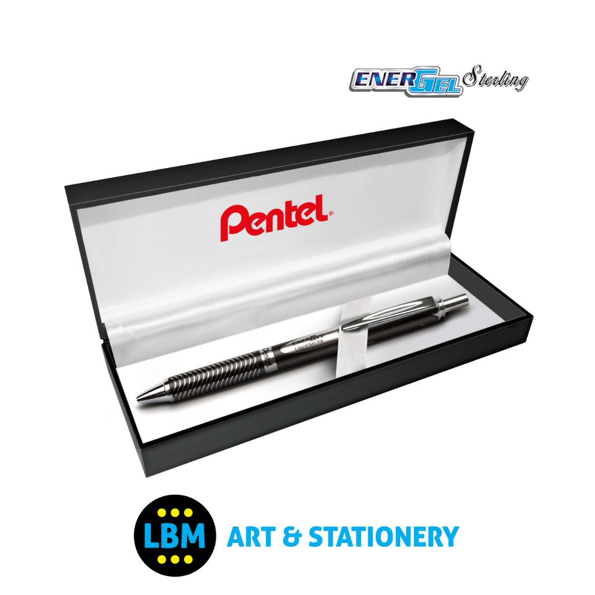 EnerGel Sterling Retractable Gel Roller 0.7mm BL407 - Black Ink - Choose Colour - Inc Gift Box