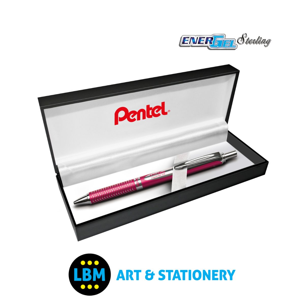 EnerGel Sterling Retractable Gel Roller 0.7mm BL407 - Black Ink - Choose Colour - Inc Gift Box