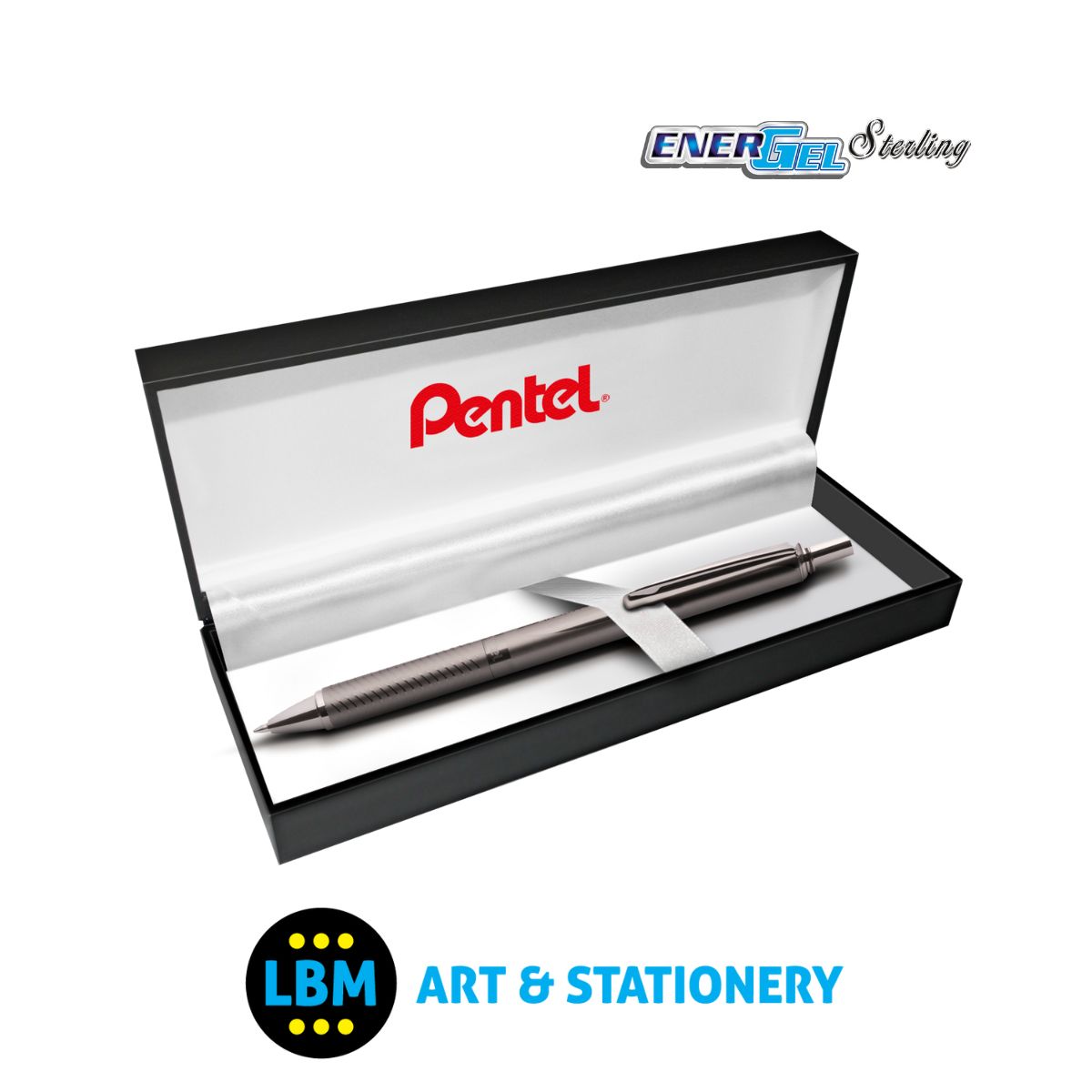 EnerGel Sterling Retractable Gel Roller 0.7mm BL407 - Black Ink - Choose Colour - Inc Gift Box