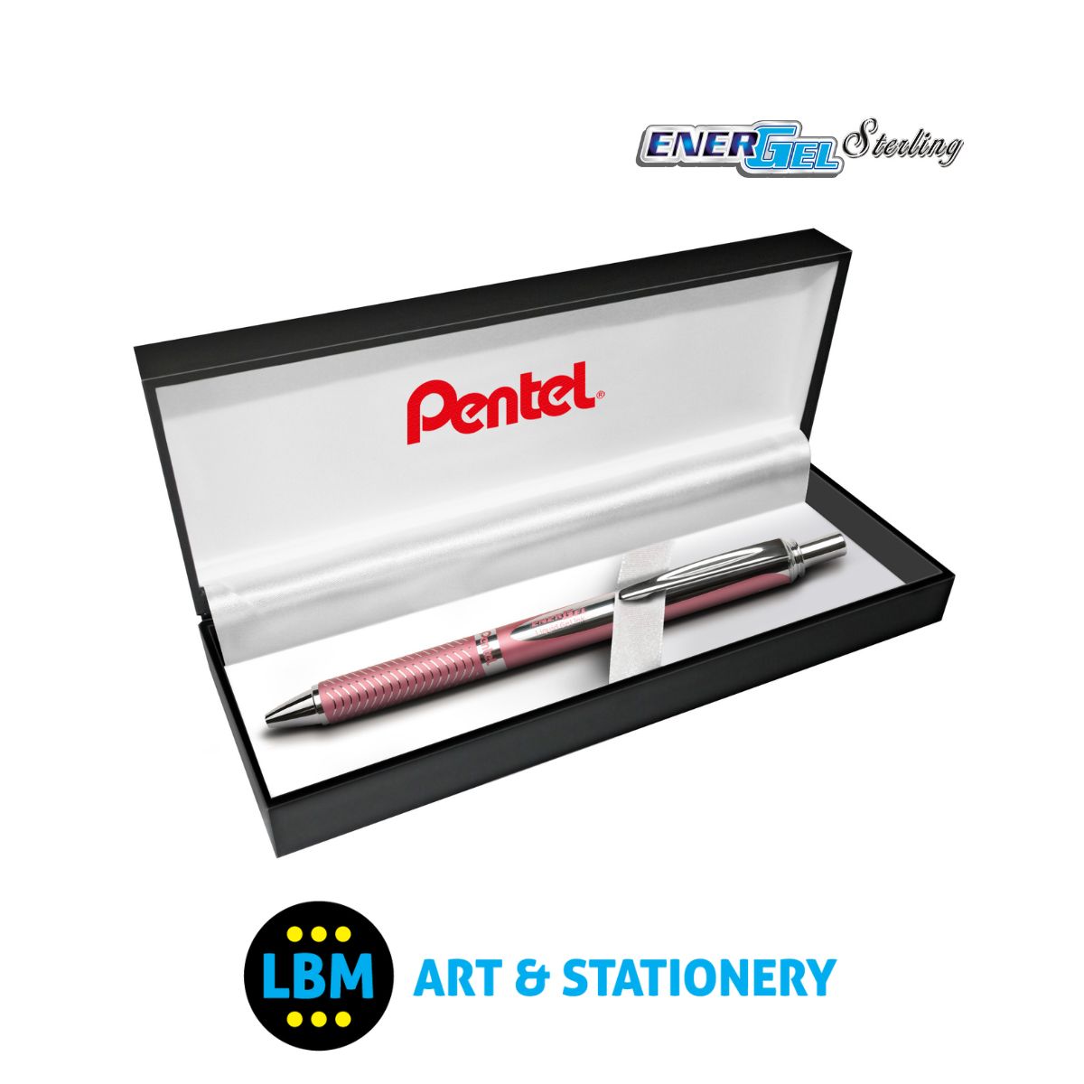 EnerGel Sterling Retractable Gel Roller 0.7mm BL407 - Black Ink - Choose Colour - Inc Gift Box