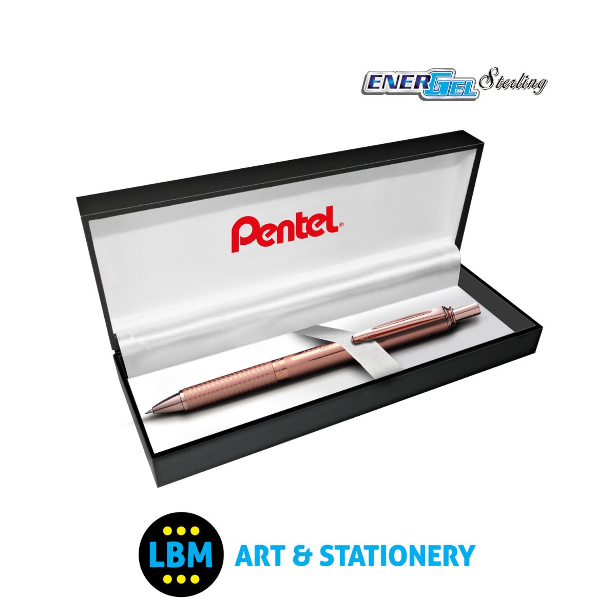 EnerGel Sterling Retractable Gel Roller 0.7mm BL407 - Black Ink - Choose Colour - Inc Gift Box