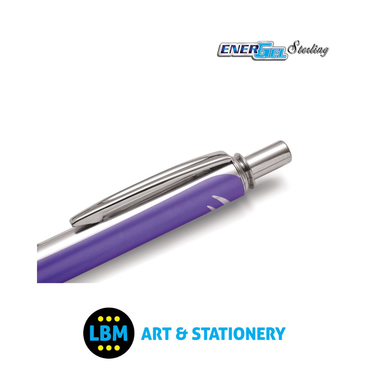 EnerGel Sterling Retractable Gel Roller 0.7mm BL407 - Black Ink - Choose Colour