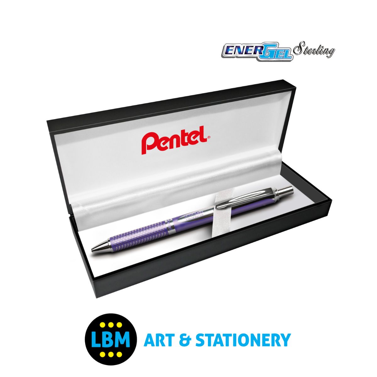 EnerGel Sterling Retractable Gel Roller 0.7mm BL407 - Black Ink - Choose Colour - Inc Gift Box