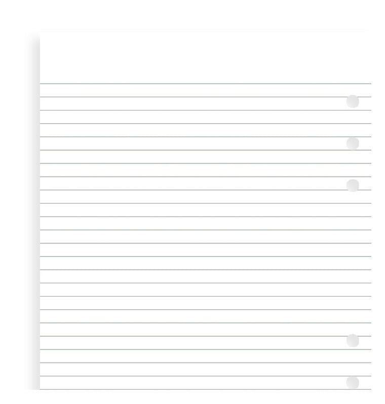 Filofax - A4 size White Ruled Lined Notepad Notepaper Organiser Refill 292213 - LBM Art & Stationery Store