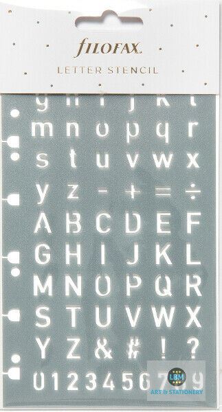 Filofax - Letter Stencil Personal A5 Multifit Refill 132857 - LBM Art & Stationery Store