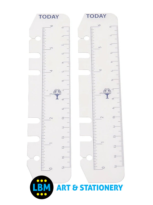 Collins - Personal size Clear Ruler Today Page Marker Organiser Refill PR2008 - LBM Art & Stationery Store