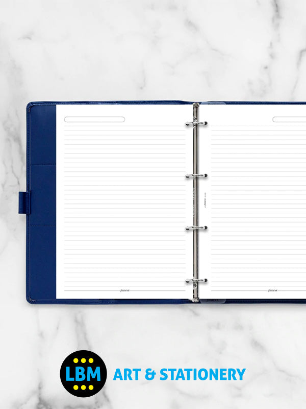 Filofax - A4 size White Ruled Lined Notepaper Organiser Refill 293008 - LBM Art & Stationery Store