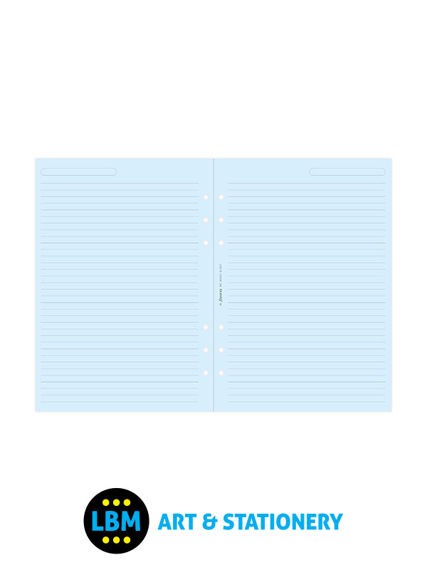Filofax - A5 size Blue Ruled Lined Notepaper Refill Insert 343001 - LBM Art & Stationery Store