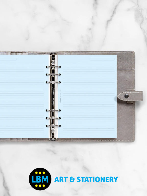 Filofax - A5 size Blue Ruled Lined Notepaper Refill Insert 343001 - LBM Art & Stationery Store