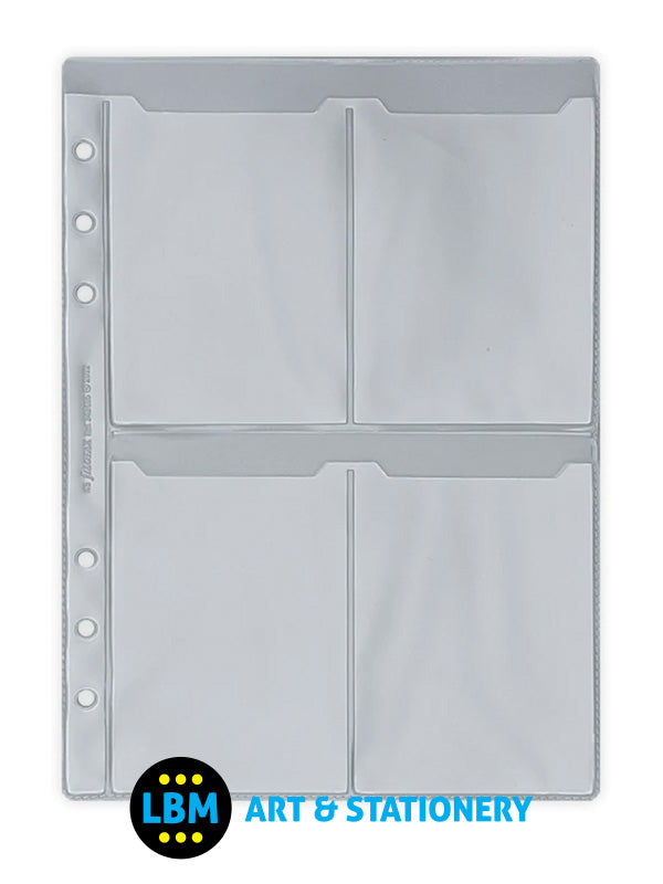 Filofax - A5 size Business Card Holder Organiser Refill 343616 - LBM Art & Stationery Store