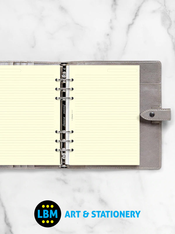 Filofax - A5 size Cream Ruled Lined Notepaper Organiser Refill 343032 - LBM Art & Stationery Store